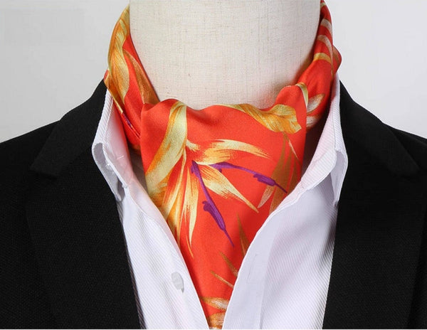 Narrow Pure Silk Scarf, Short Silk Neckerchief Men, Short Silk Ascot Men, Silk Scarf For Blazer, Mens Summer Silk Scarf, Soft Silk Short Scarf, Business Slim Silk Scarf, Mens Thin Silk Neck Scarf-Silvia Home Craft