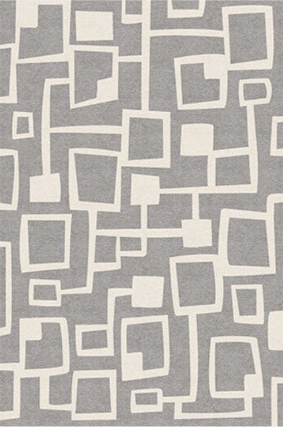 Large Geometric Rugs, Contemporary Area Rugs for Dining Room, Modern Rugs for Living Room, Gray Modern Rugs for Bedroom-Silvia Home Craft