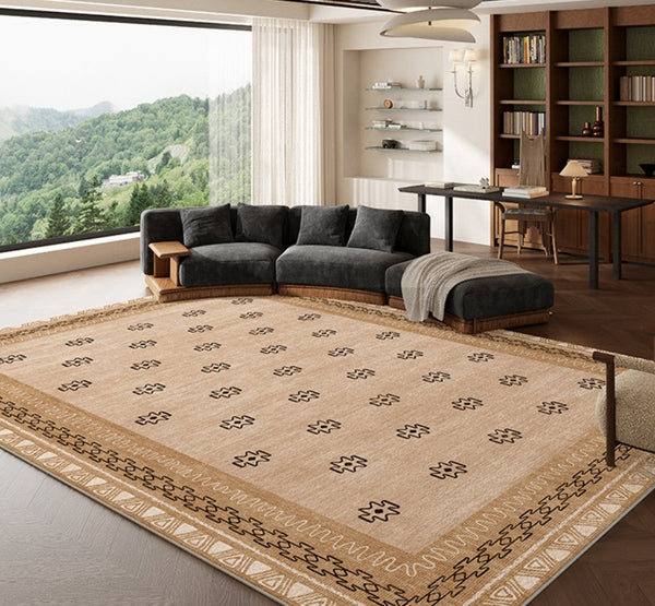 Abstract Contemporary Modern Rugs, Modern Rugs for Dining Room, Geometric Contemporary Rugs Next to Bed, Mid Century Area Rugs for Living Room-Silvia Home Craft