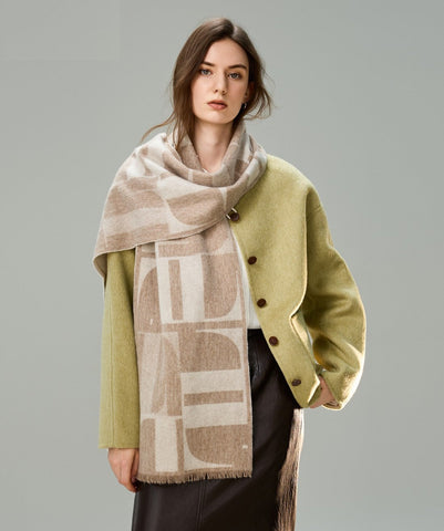 Cold Weather Scarf, Winter Scarf, Soft Cashmere Scarf for Women, Casual Scarf for Women, Modern Wool Scarf for Women, Fashion Designer Scarf-Silvia Home Craft