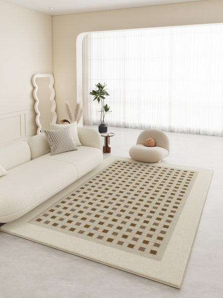 Thick Large Modern Rugs for Living Room, Abstract Modern Rugs for Bedroom, Modern Rugs for Dining Room, Contemporary Geometric Modern Rugs-Silvia Home Craft