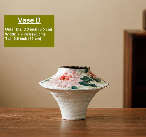 Flower Vases on Table, Handmade Water Holding Flower Vases, Centerpiece on Dining Table, Modern Porcelain Flower Vases, Ceramic Bouquet Vases-Silvia Home Craft