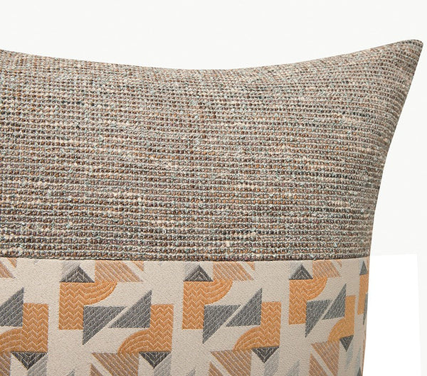 Modern Throw Pillows for Living Room, Large Simple Modern Pillows, Decorative Modern Sofa Pillows, Brown Orange Modern Throw Pillows for Couch-Silvia Home Craft