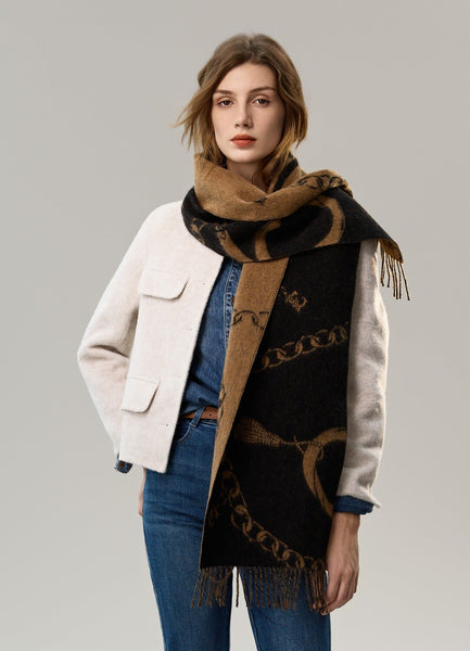 Cold Weather Scarf, Fashion Scarf, Soft Cashmere Scarf for Girls, Elegant Designer Scarf, Holiday Women Scarf, Christmas Gifts for Her, Modern Wool Scarf, Warm Winter Scarf-Silvia Home Craft