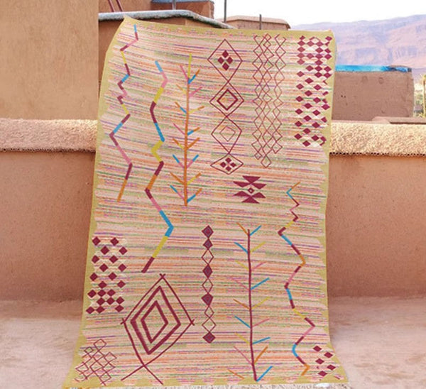 Bedroom Vintage Rugs, Morocco Rugs for Dining Room, Vintage Persian Rugs, Extra Large Traditional Colorful Moroccan Rug, Oversized Area Rugs for Living Room-Silvia Home Craft