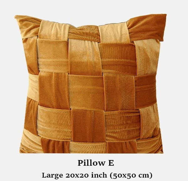 Unique Decorative Pillows for Bedroom, Modern Decorative Pillows for Couch, Decorative Cushion Covers, Decorative Pillow Arrangement Ideas for Interior Design-Silvia Home Craft