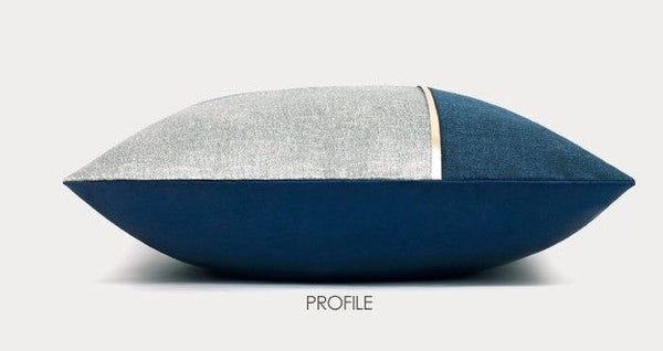 Decorative Modern Sofa Pillows, Blue Modern Throw Pillows, Large Modern Pillows for Living Room, Modern Throw Pillows for Couch-Silvia Home Craft