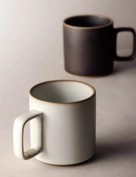 Modern Handmade Pottery Coffee Cup, Large Capacity Coffee Mugs, Unique Tea Cup, Creative White Black Ceramic Coffee Mugs-Silvia Home Craft