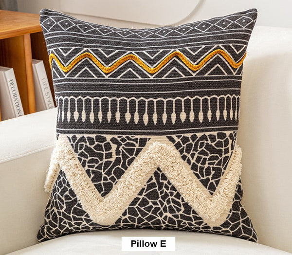 Decorative Throw Pillows for Couch, Geometric Modern Pillow Covers, Oriental Square Pillows for Bedroom, Bohemian Decorative Sofa Pillows-Silvia Home Craft