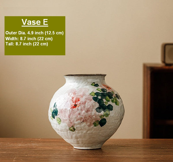 Flower Vases on Table, Handmade Water Holding Flower Vases, Centerpiece on Dining Table, Modern Porcelain Flower Vases, Ceramic Bouquet Vases-Silvia Home Craft