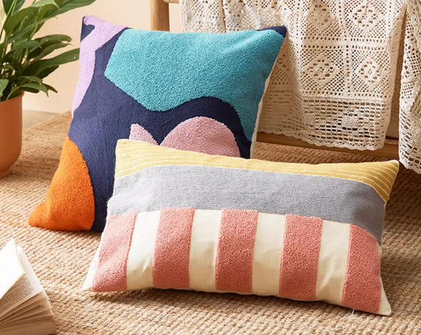 Large Modern Sofa Cushion, Decorative Pillow Covers, Modern Pillows for Couch, Abstract Decorative Throw Pillows for Living Room-Silvia Home Craft