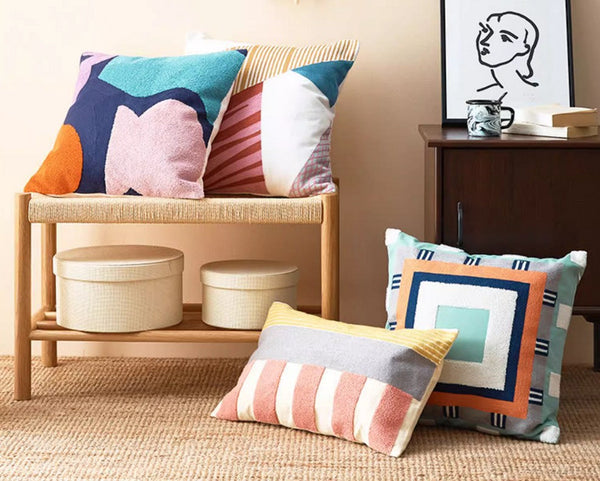 Large Modern Sofa Cushion, Decorative Pillow Covers, Modern Pillows for Couch, Abstract Decorative Throw Pillows for Living Room-Silvia Home Craft