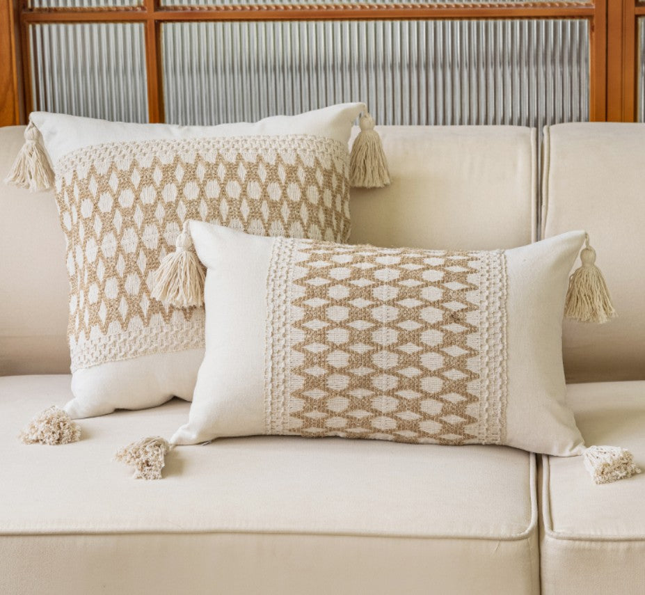 Contemporary Modern Sofa Pillows For Bedroom, Large Square Throw Cushions, Soft Plush Home Accent Decor