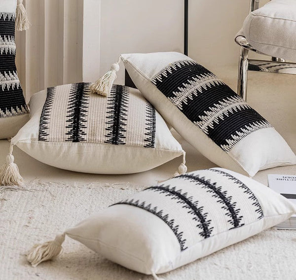 Decorative Pillow Covers, Large Modern Decorative Pillows for Bedroom, Large Square Modern Decorative Pillows for Couch, Contemporary Modern Sofa Pillows-Silvia Home Craft