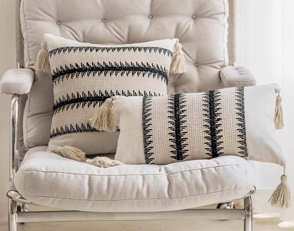 Decorative Pillow Covers, Large Modern Decorative Pillows for Bedroom, Large Square Modern Decorative Pillows for Couch, Contemporary Modern Sofa Pillows-Silvia Home Craft