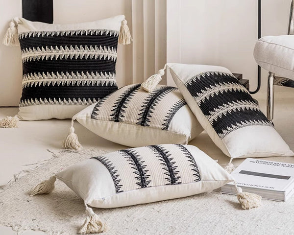 Decorative Pillow Covers, Large Modern Decorative Pillows for Bedroom, Large Square Modern Decorative Pillows for Couch, Contemporary Modern Sofa Pillows-Silvia Home Craft