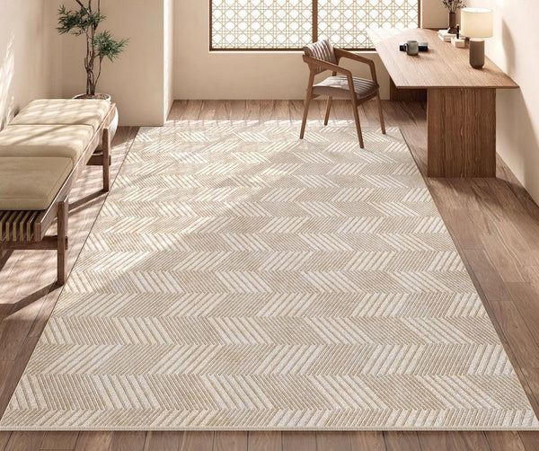 Large Modern Rugs for Living Room, Geometric Modern Rugs for Sale, Abstract Modern Area Rugs for Bedroom, Contemporary Rugs under Coffee Table-Silvia Home Craft