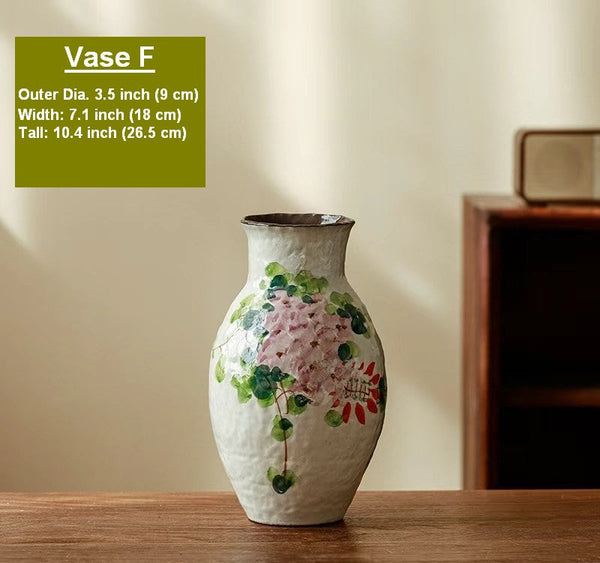 Flower Vases on Table, Handmade Water Holding Flower Vases, Centerpiece on Dining Table, Modern Porcelain Flower Vases, Ceramic Bouquet Vases-Silvia Home Craft