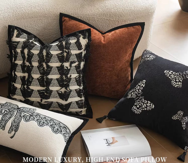 Large Decorative Throw Pillows, Decorative Pillow Arrangement Ideas for Couch, Modern Decorative Pillows for Living Room, Decorative Pillow Covers-Silvia Home Craft