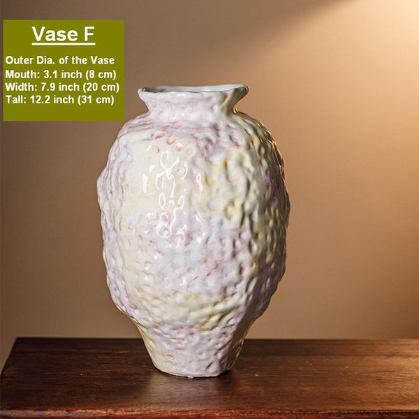 Modern Bouquet Flower Vases, Handmade Water Holding Flower Vases, Centerpiece on Dining Table, Large Flower Vase on Table, Pottery Flower Vases-Silvia Home Craft