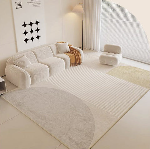 Unique Geometric Carpets for Sale, Modern Rugs under Dining Room Table, Abstract Modern Rugs for Living Room, Contemporary Modern Rugs Next to Bed-Silvia Home Craft