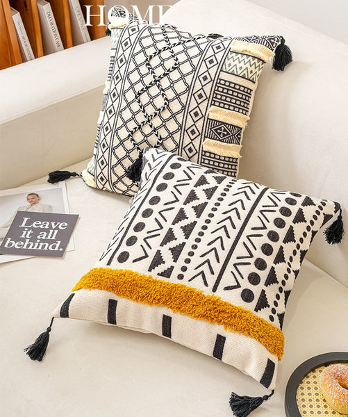 Decorative Throw Pillows for Couch, Geometric Modern Pillow Covers, Oriental Square Pillows for Bedroom, Bohemian Decorative Sofa Pillows-Silvia Home Craft
