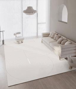 Geometric Contemporary Rugs Next to Bed, Grey Modern Rugs for Living Room, Abstract Contemporary Modern Rugs, Modern Rugs for Dining Room-Silvia Home Craft