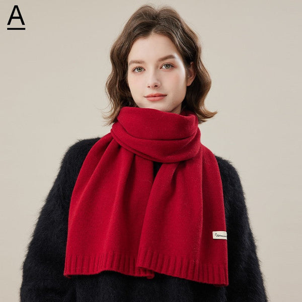 Wool Scarf for Women, Cozy Winter Scarf, Modern Fashion Designer Scarf, Casual Scarf for Women, Soft Cashmere Scarf for Women, Cold Weather Scarf-Silvia Home Craft