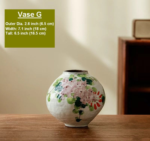 Flower Vases on Table, Handmade Water Holding Flower Vases, Centerpiece on Dining Table, Modern Porcelain Flower Vases, Ceramic Bouquet Vases-Silvia Home Craft