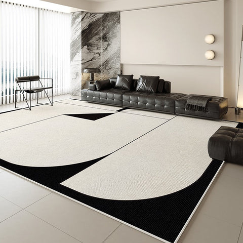 Dining Room Geometric Modern Rugs, Extra Large Modern Rugs for Living Room, Bedroom Modern Rugs, Contemporary Modern Rugs for Office-Silvia Home Craft