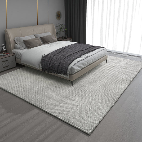 Geometric Modern Rug Placement Ideas for Dining Room, Gray Contemporary Modern Rugs for Living Room, Extra Large Modern Rugs for Bedroom-Silvia Home Craft