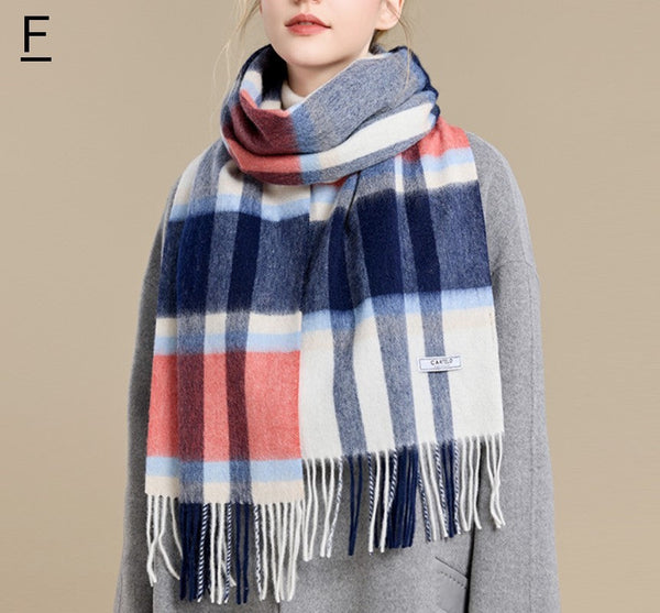 Holiday Scarf, Winter Wool Scarf, Warm Winter Scarf, Christmas Gifts for Her, Cold Weather Scarf, Fashion Scarf, Soft Cashmere Scarf for Girls, Elegant Wool Scarves-Silvia Home Craft