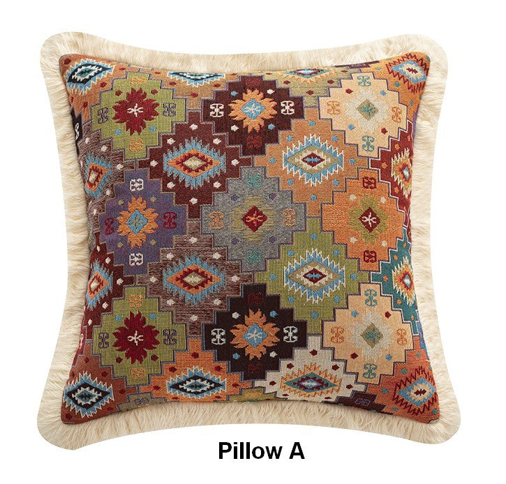 Extra Large Modern Geometric Pillows, Bohemian Decorative Sofa Pillows for Living Room, Flower Decorative Pillows for Bedroom, Decorative Pillow Covers-Silvia Home Craft