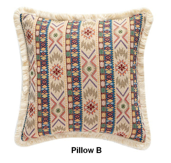 Large Bohemian Decorative Sofa Pillows for Living Room, Modern Geometric Pillows, Decorative Throw Pillows for Bedroom, Oriental Throw Pillow for Couch-Silvia Home Craft