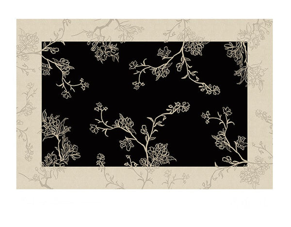 Unique Bedroom Modern Rugs, Contemporary Modern Rugs under Dining Room Table, French Style Rugs for Interior Design, Flower Pattern Modern Rugs for Living Room-Silvia Home Craft