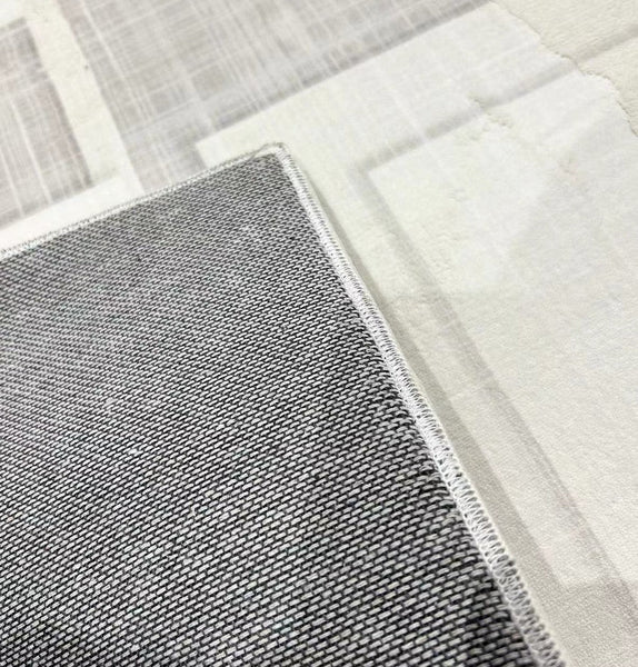 Modern Abstract Rugs under Dining Room Table, Geometric Modern Carpets for Bedroom, Modern Grey Rugs for Living Room-Silvia Home Craft