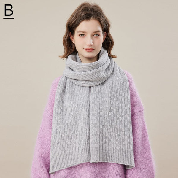 Casual Scarf for Women, Cold Weather Scarf, Warm Winter Scarf, Soft Cashmere Scarf for Women, Fashion Designer Scarf, Green White Grey Wool Scarf for Women-Silvia Home Craft