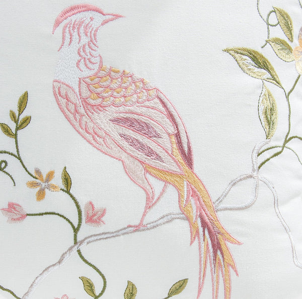 Living Room Decorative Pillows, Modern Decorative Cushions, Decorative Pillows for Bed, Decorative Pillow Arrangement Ideas for Interior Design, Embroidered Floral Bird Pattern Pillow Covers-Silvia Home Craft