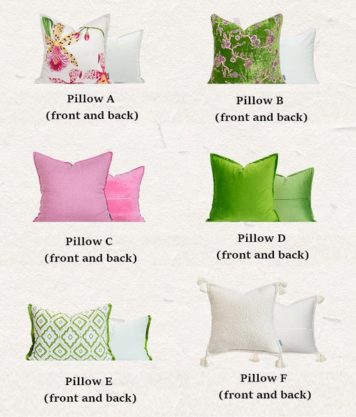 Modern Decorative Cushion Covers, Unique Decorative Pillow Arrangement Ideas for Couch, Decorative Pillows for Living Room, Large Decorative Pillows for Interior Design-Silvia Home Craft