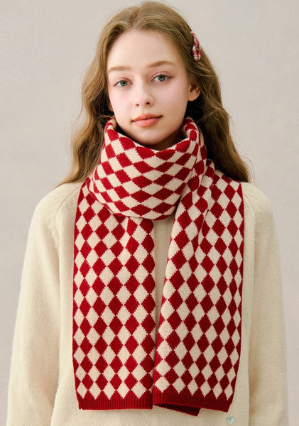 Cold Weather Scarves, Soft Wool Scarf for Women, Winter Wool Scarf, Unique Christmas Gift for Girl, Modern Wool Scarf for Women, Casual Scarf for Women-Silvia Home Craft