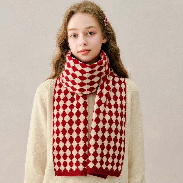 Cold Weather Scarves, Soft Wool Scarf for Women, Winter Wool Scarf, Unique Christmas Gift for Girl, Modern Wool Scarf for Women, Casual Scarf for Women-Silvia Home Craft