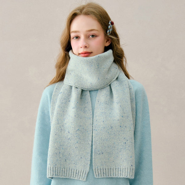 Casual Scarf for Women, Winter Wool Scarf, Cold Weather Scarf, Soft Wool Scarf for Women, Unique Gift for Women, Modern Wool Scarf for Women-Silvia Home Craft