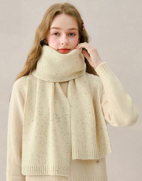 Winter Wool Scarf, Cold Weather Scarf, Soft Wool Scarf for Women, Unique Gift for Women, Modern Wool Scarf for Women, Casual Scarf for Women-Silvia Home Craft