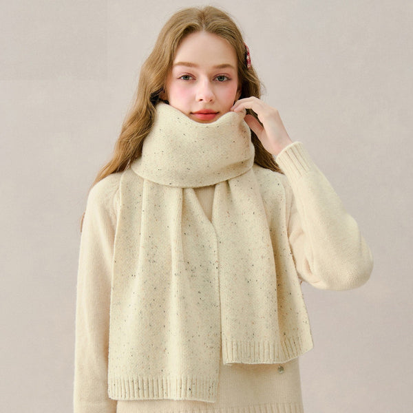 Winter Wool Scarf, Cold Weather Scarf, Soft Wool Scarf for Women, Unique Gift for Women, Modern Wool Scarf for Women, Casual Scarf for Women-Silvia Home Craft