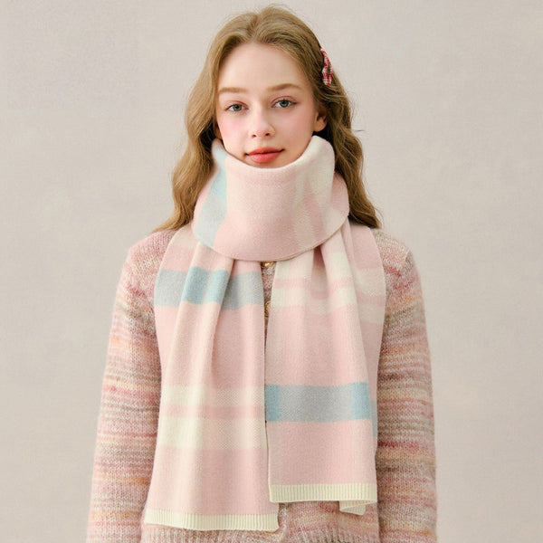 Casual Scarf for Women, Unique Christmas Gift for Girl, Cold Weather Scarves, Modern Wool Scarf for Women, Soft Wool Scarf for Women, Winter Wool Scarf-Silvia Home Craft
