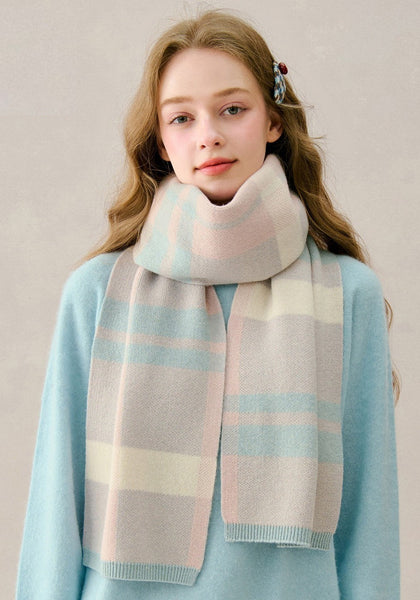 Casual Scarf for Women, Cold Weather Scarves, Modern Wool Scarf for Women, Unique Christmas Gift for Girl, Soft Wool Scarf for Women, Winter Wool Scarf-Silvia Home Craft