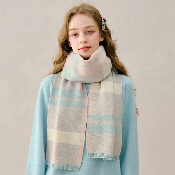 Casual Scarf for Women, Cold Weather Scarves, Modern Wool Scarf for Women, Unique Christmas Gift for Girl, Soft Wool Scarf for Women, Winter Wool Scarf-Silvia Home Craft