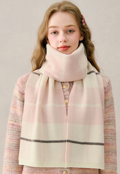 Modern Wool Scarf for Women, Casual Scarf for Women, Cold Weather Scarves, Soft Wool Scarf for Women, Winter Wool Scarf, Unique Christmas Gift for Girl-Silvia Home Craft