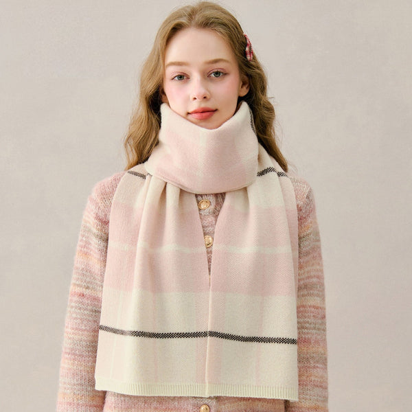 Modern Wool Scarf for Women, Casual Scarf for Women, Cold Weather Scarves, Soft Wool Scarf for Women, Winter Wool Scarf, Unique Christmas Gift for Girl-Silvia Home Craft