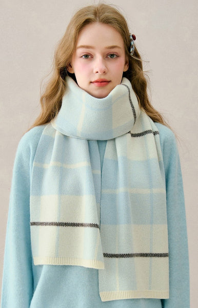Winter Wool Scarf, Unique Christmas Gift for Girl, Modern Wool Scarf for Women, Casual Scarf for Women, Cold Weather Scarves, Soft Wool Scarf for Women-Silvia Home Craft